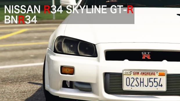 GTA5 PC版 日産 R34 SKYLINE GT-R(BNR34)のMODが登場