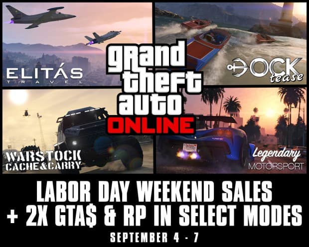 GTA Online 「労働者の日」期間限定の激安セールと報酬2倍キャンペーン