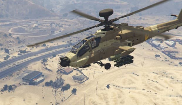GTA5 PC版 AH-64D アパッチ・ロングボウのMODが登場