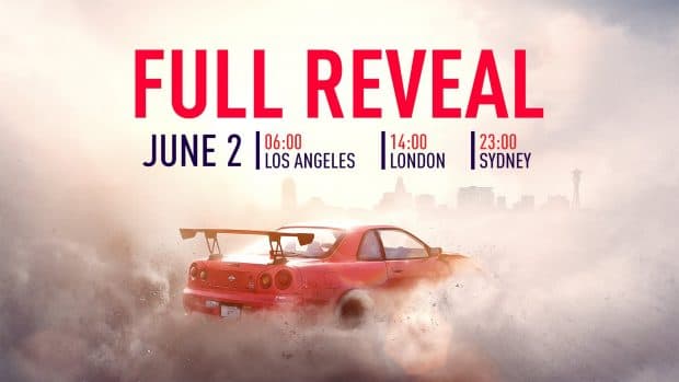 新作「Need for Speed」のお披露目を予告！R34 GT-Rも登場！情報解禁は6月2日