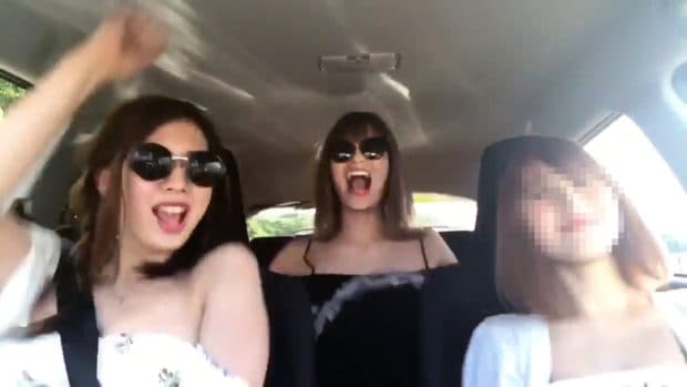 女パリピ3人が車内で踊りながら危険運転→そして事故→とどめはTwitterで事故自慢→炎上せず