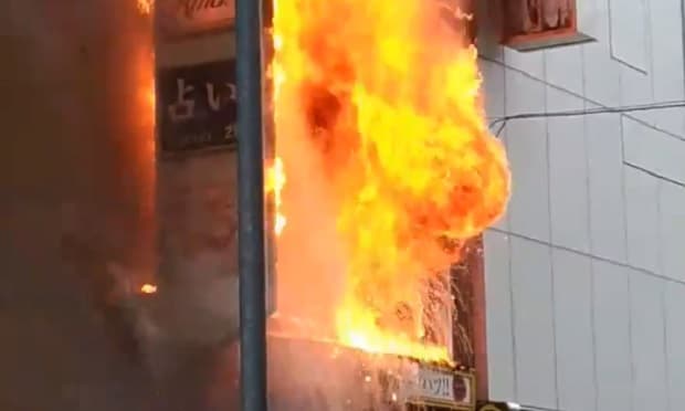 東京・渋谷センター街でビル火災！ビルに2人が逃げ遅れか