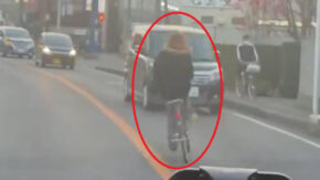 千葉県に対向車線に飛び出す自転車乗り「ひょっこり男」が再出現