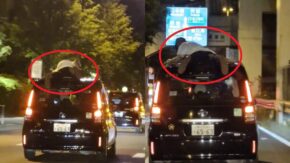 東京でタクシーが屋根に客を乗せて走行！車内の定員オーバーが原因か
